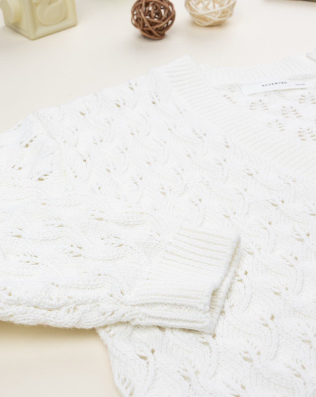 Cardigan traforato bambina bianco