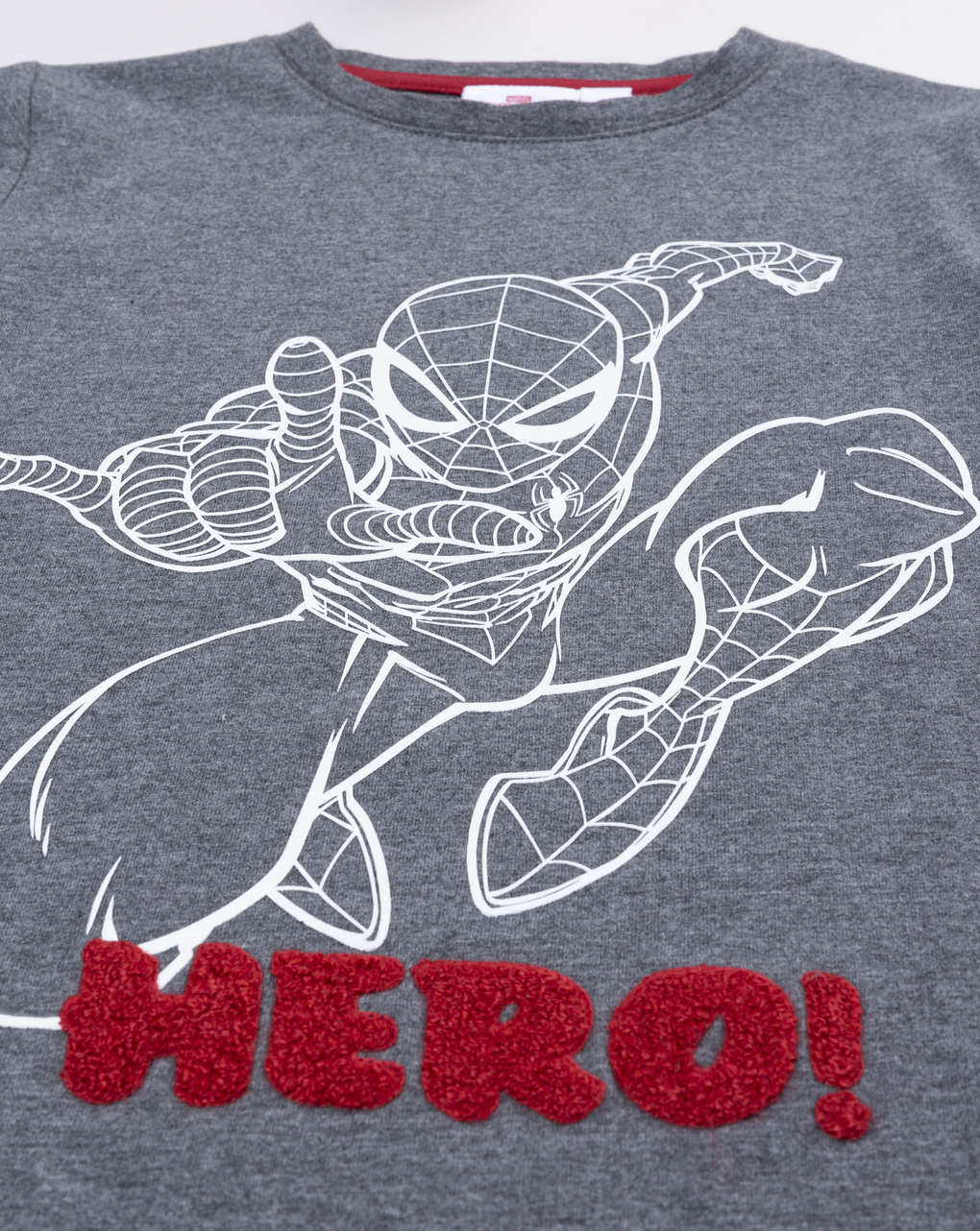 T-shirt bimbo grigia stampa spiderman