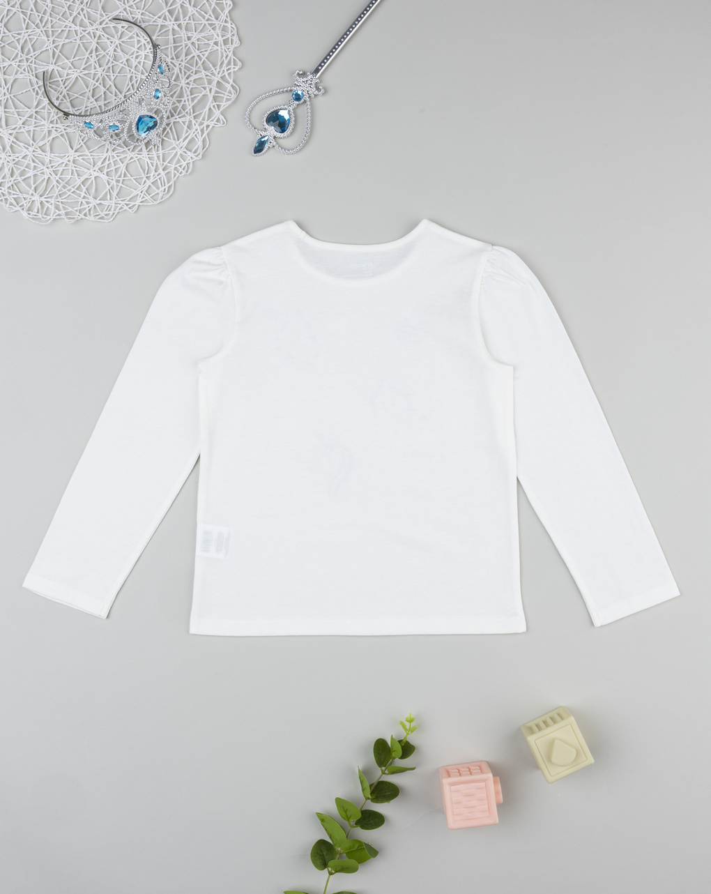 T-shirt bambina bianca stampa unicorni