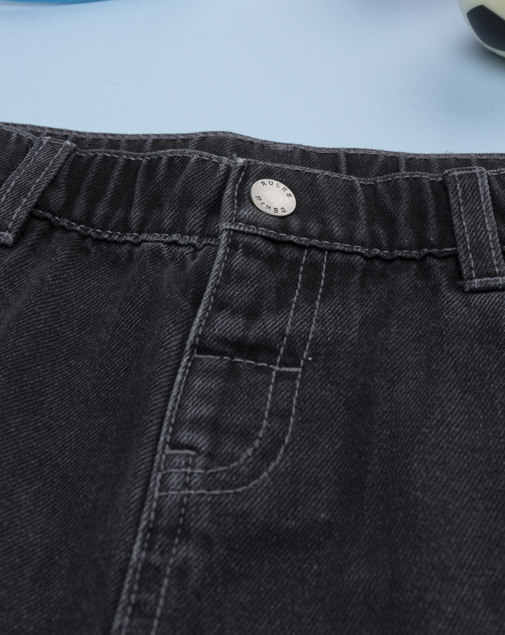 Pantalone denim bimbo grigio