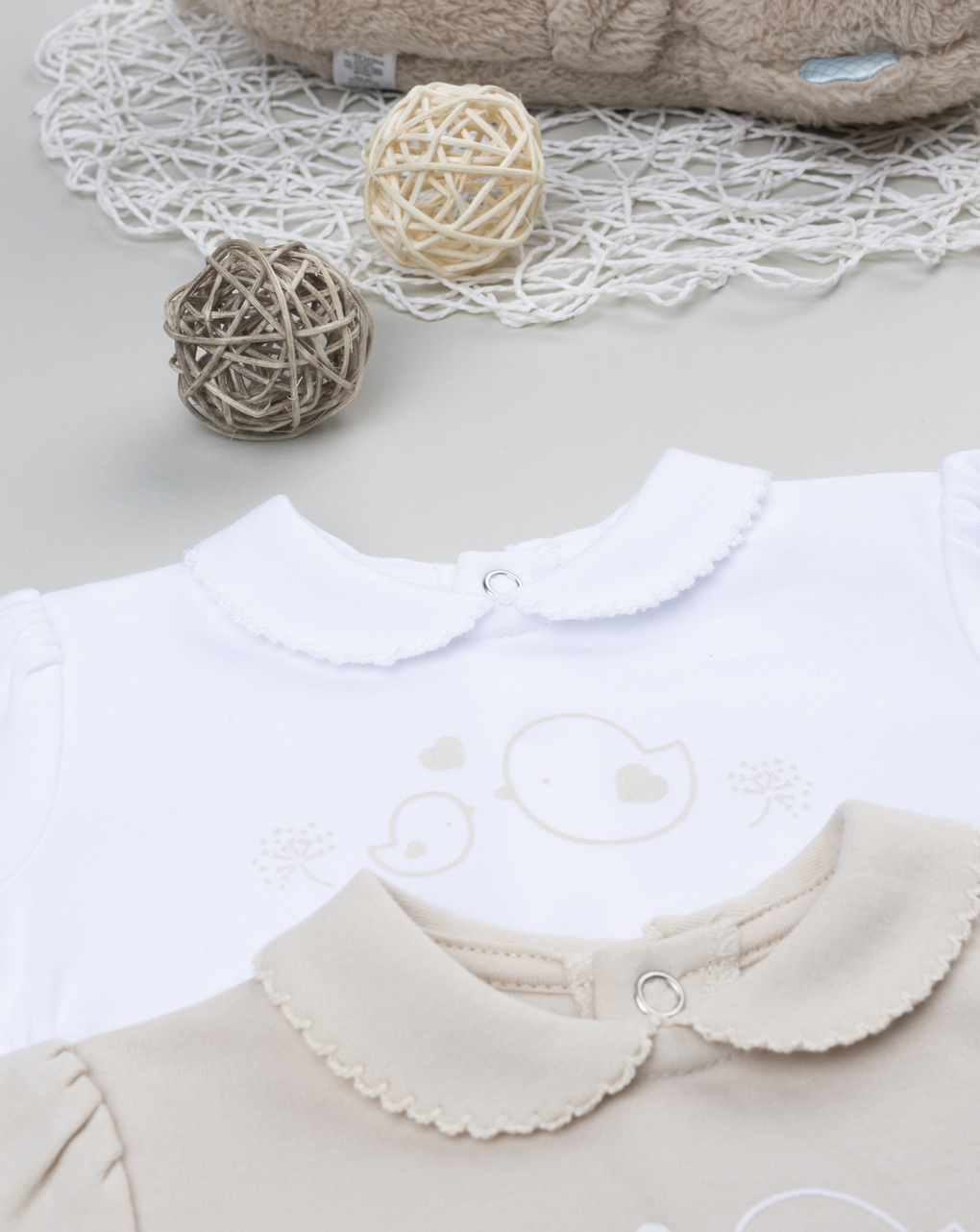 Pack 2 set neonata bianco/beige