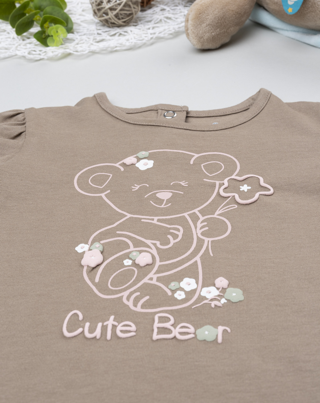 T-shirt bimba verde stampata