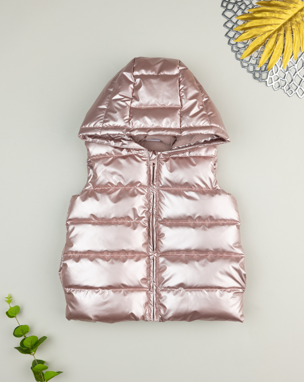 Gilet imbottito bimba rosa
