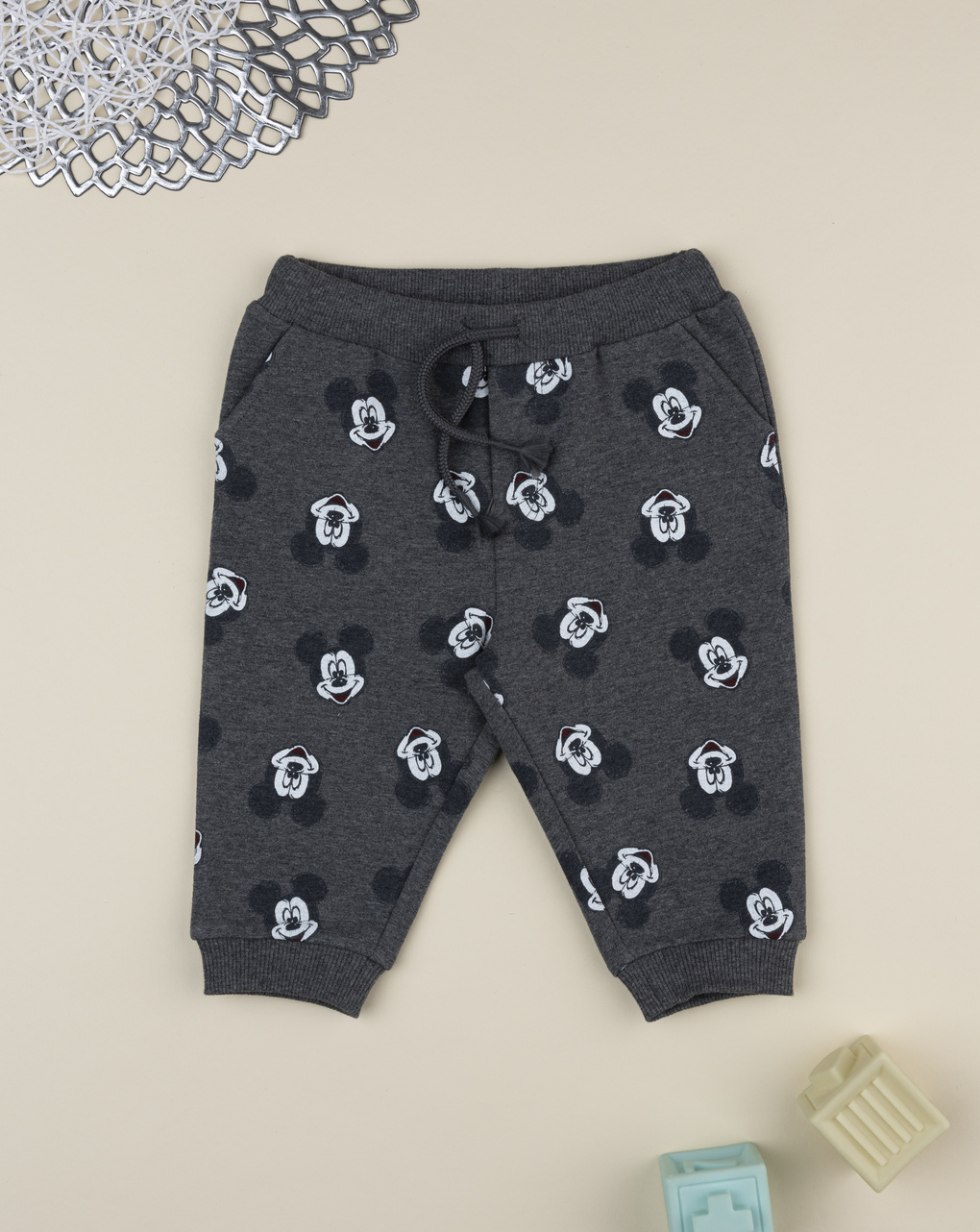 Pantalone bimbo grigio mickey mouse