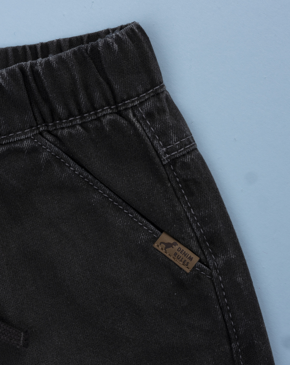 Pantalone denim bimbo grigio