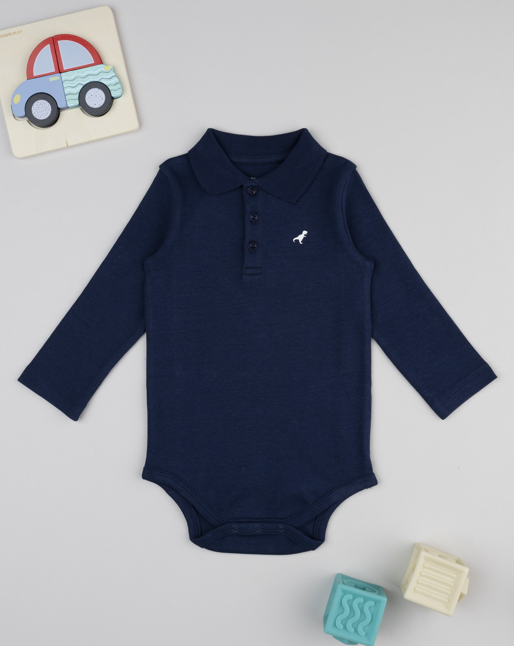 Body bimbo blu manica lunga