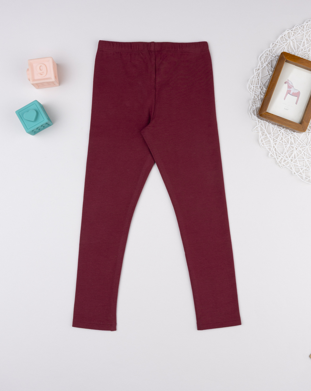 Legging felpati bimba bordeaux