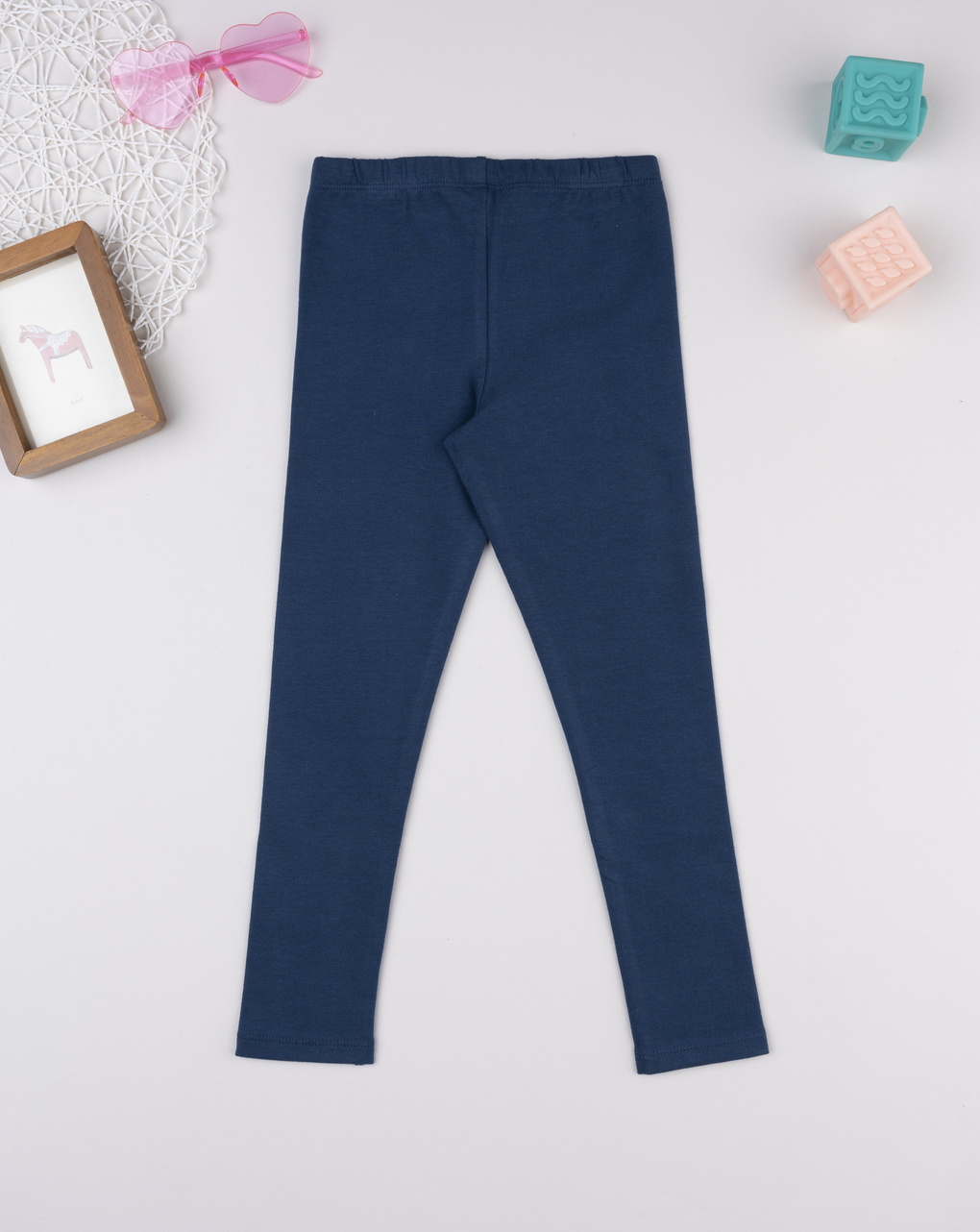 Legging felpato bimba blu