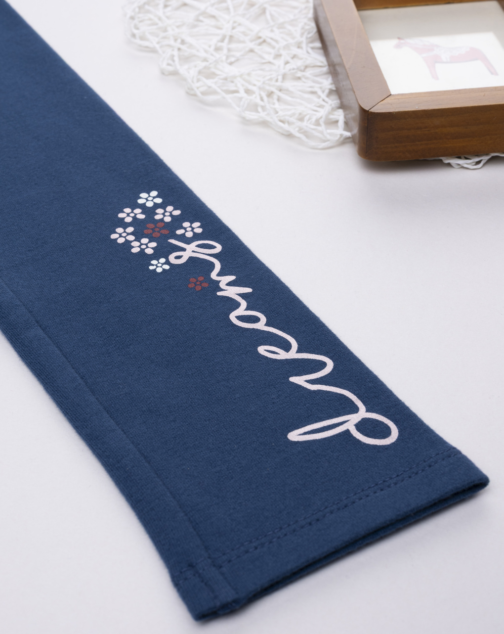 Legging felpato bimba blu