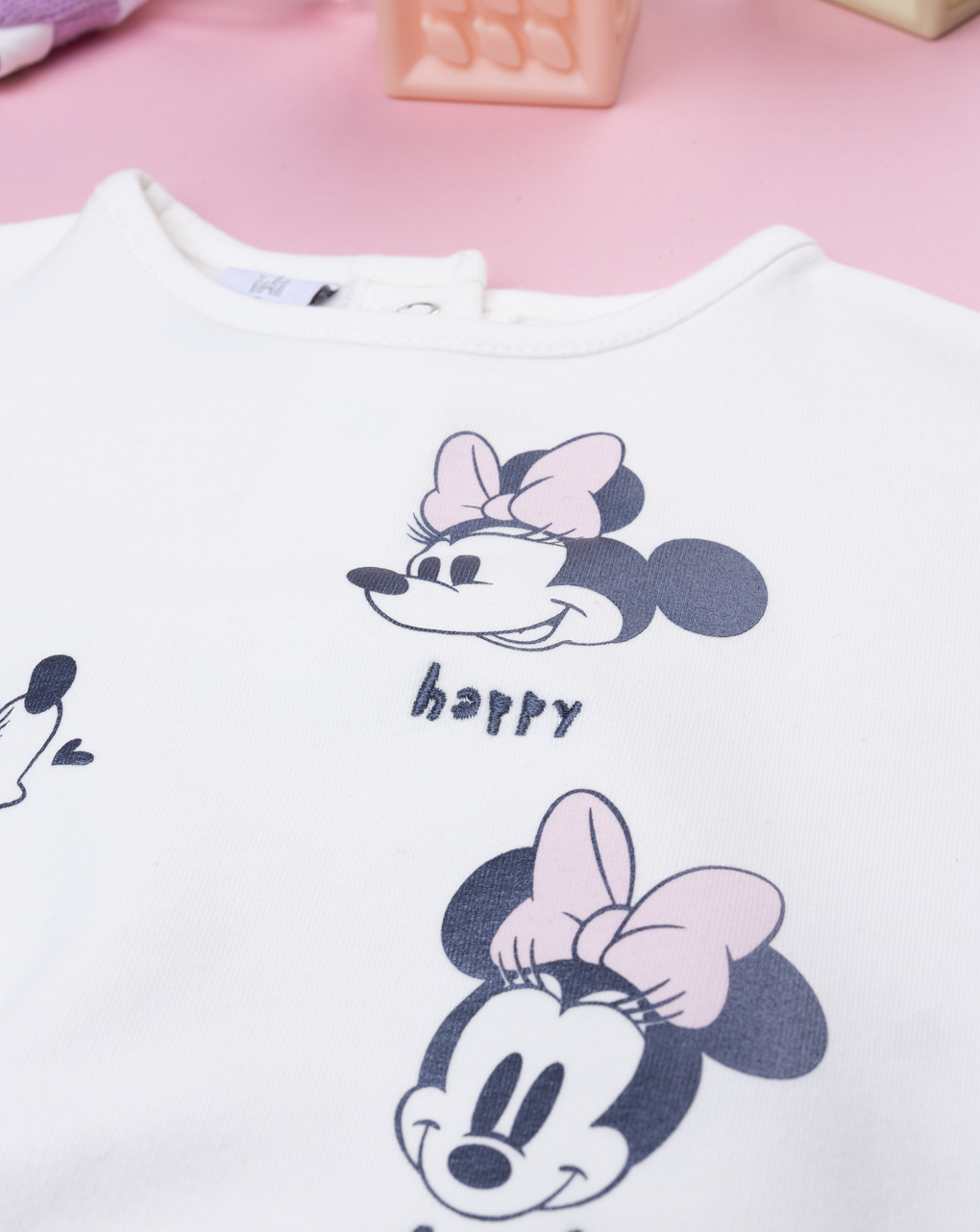 Felpa bianca girocollo bimba minnie