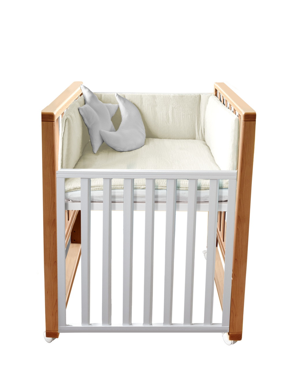Letto infinito naturale-bianco c/tessile muslin burro - italbaby