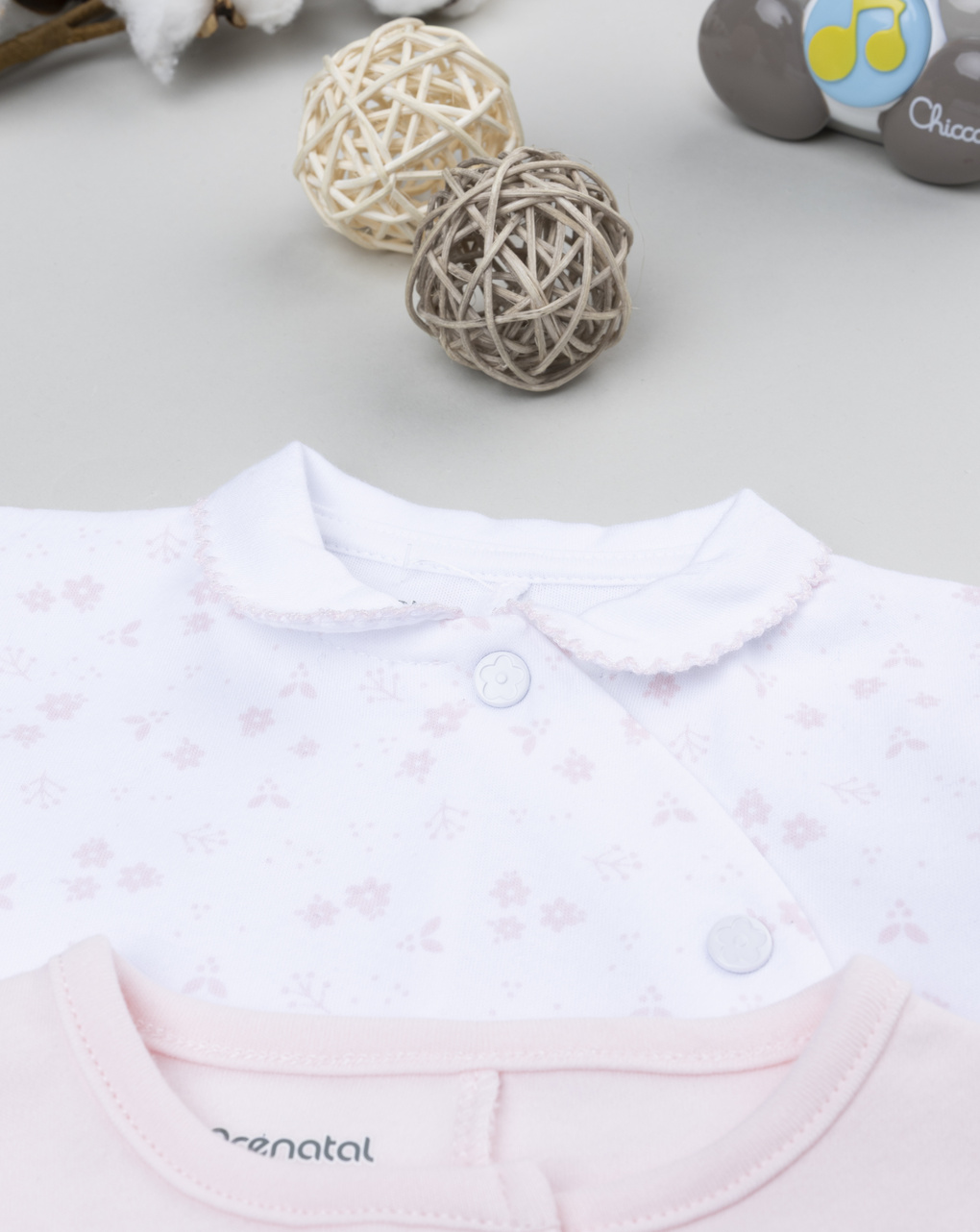 Tutine neonata bianco/rosa coniglietto