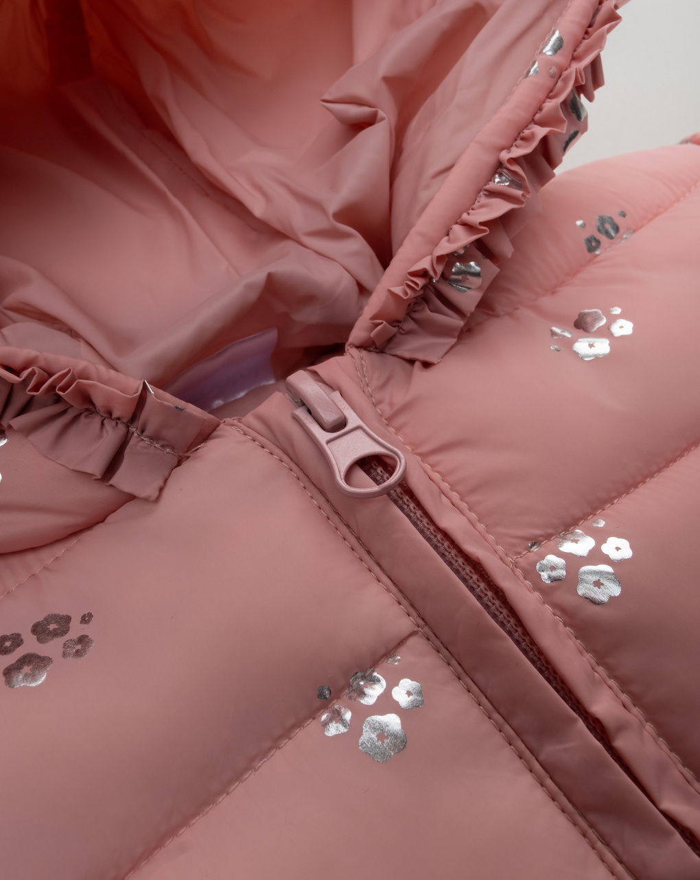 Giacca bimba rosa con allover