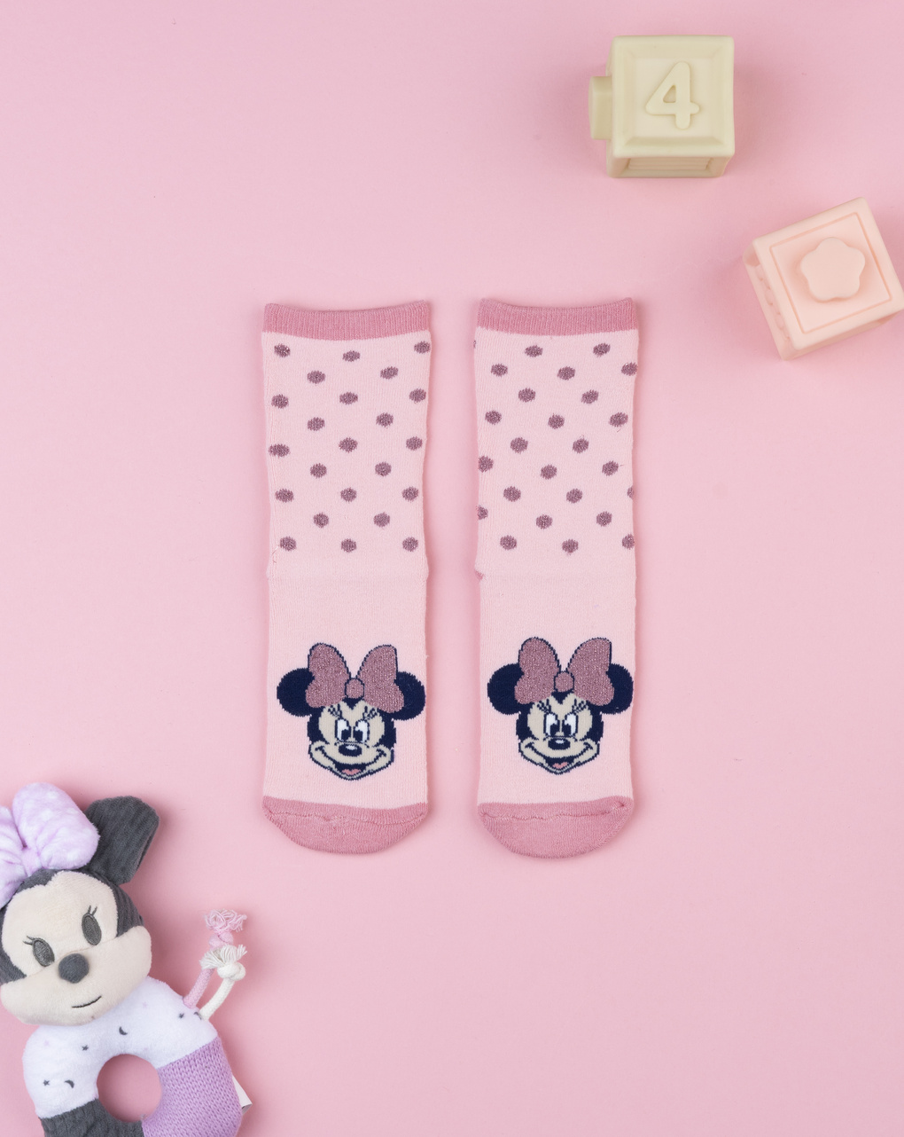 Antiscivolo bambina rosa chiaro minnie