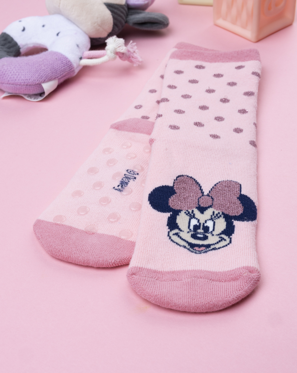 Antiscivolo bambina rosa chiaro minnie