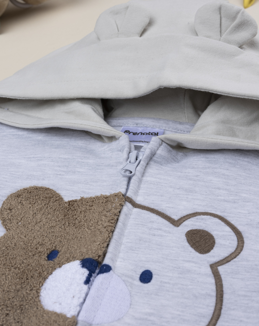 Felpa bimbo orso con cappuccio