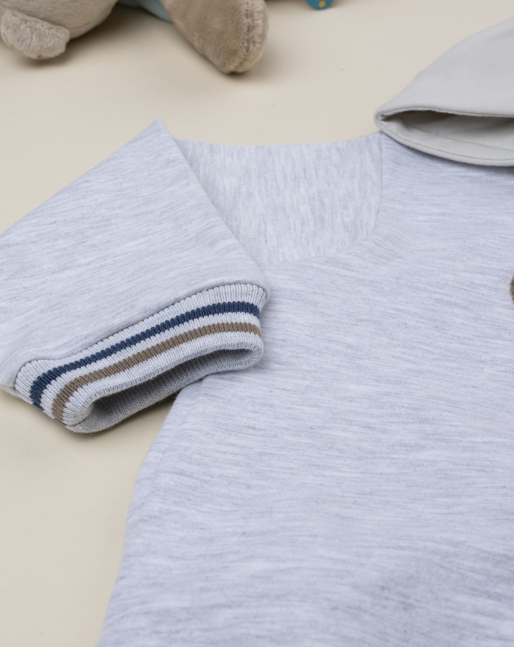 Felpa bimbo orso con cappuccio