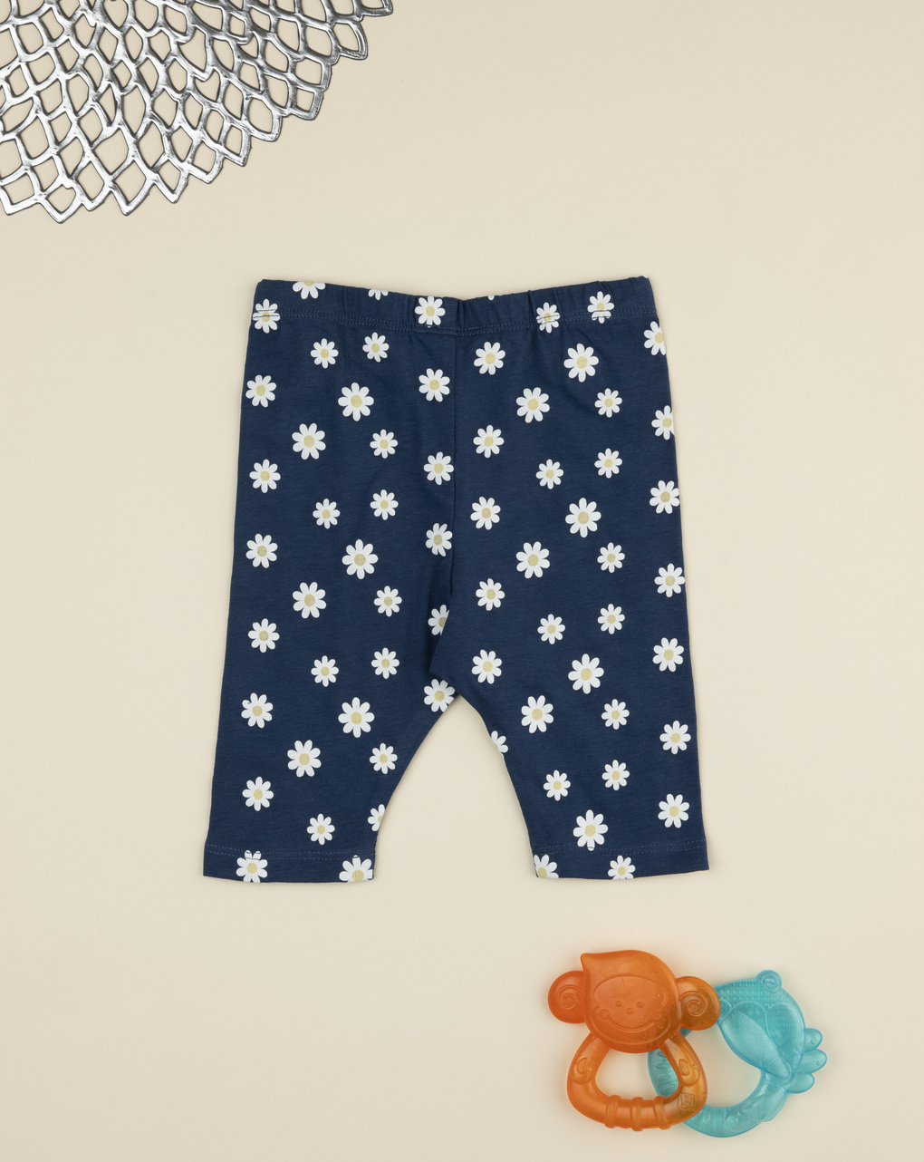 Leggings 3/4 bimba blu margherite