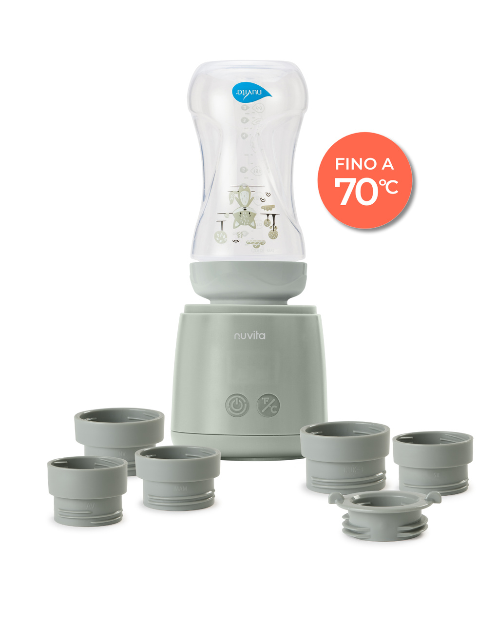 Scaldabiberon portatile mix70 universale con funzione di mescolamento 1164 - nuvita