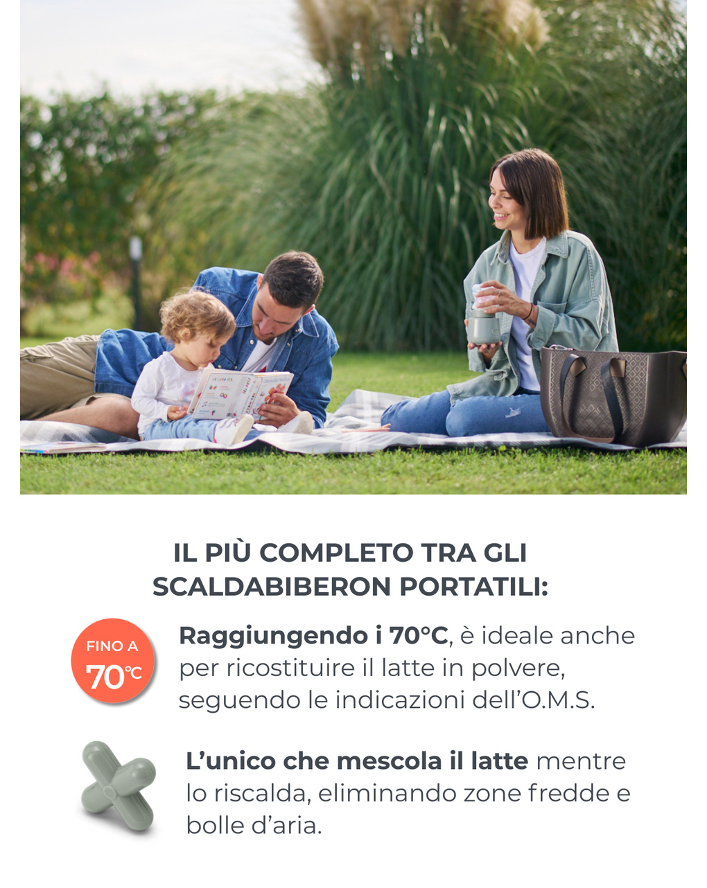 Scaldabiberon portatile mix70 universale con funzione di mescolamento 1164 - nuvita