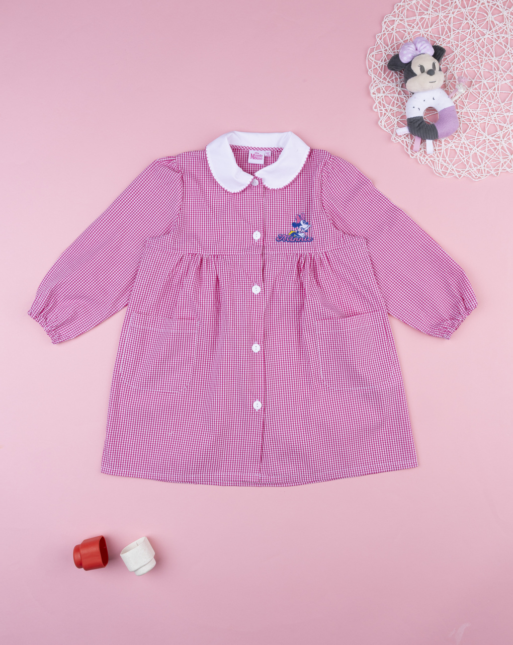 Grembiule rosa bambina disney minnie
