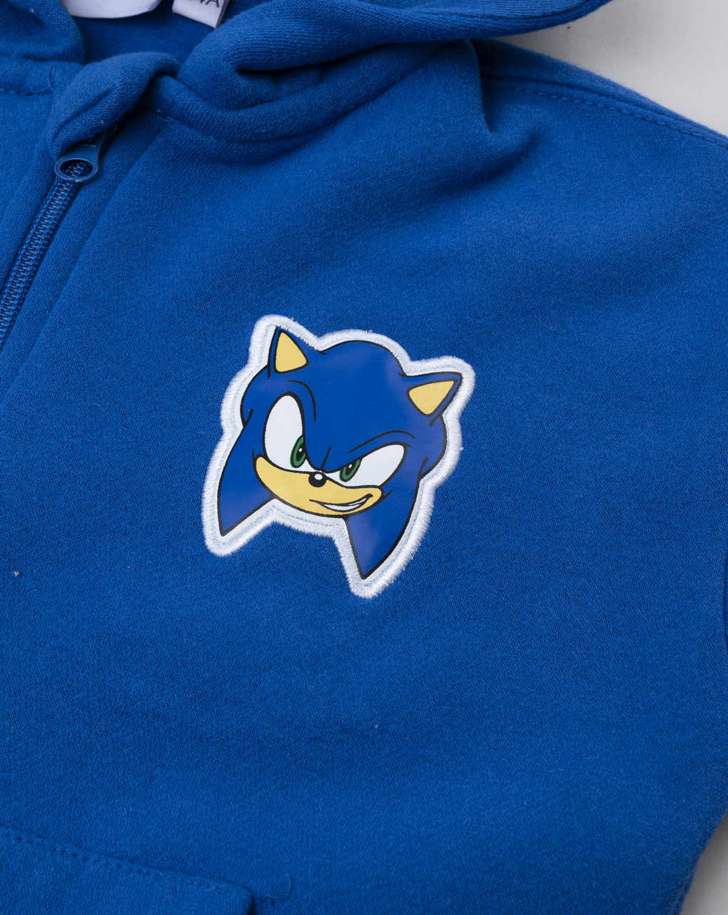 Felpa bambino blu con cappuccio sonic