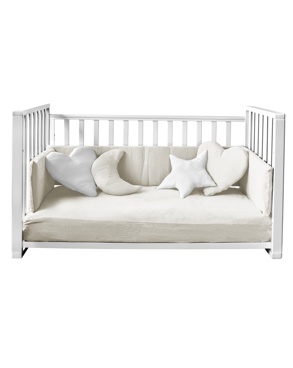 Letto infinito bianco c/tessile muslin burro - italbaby