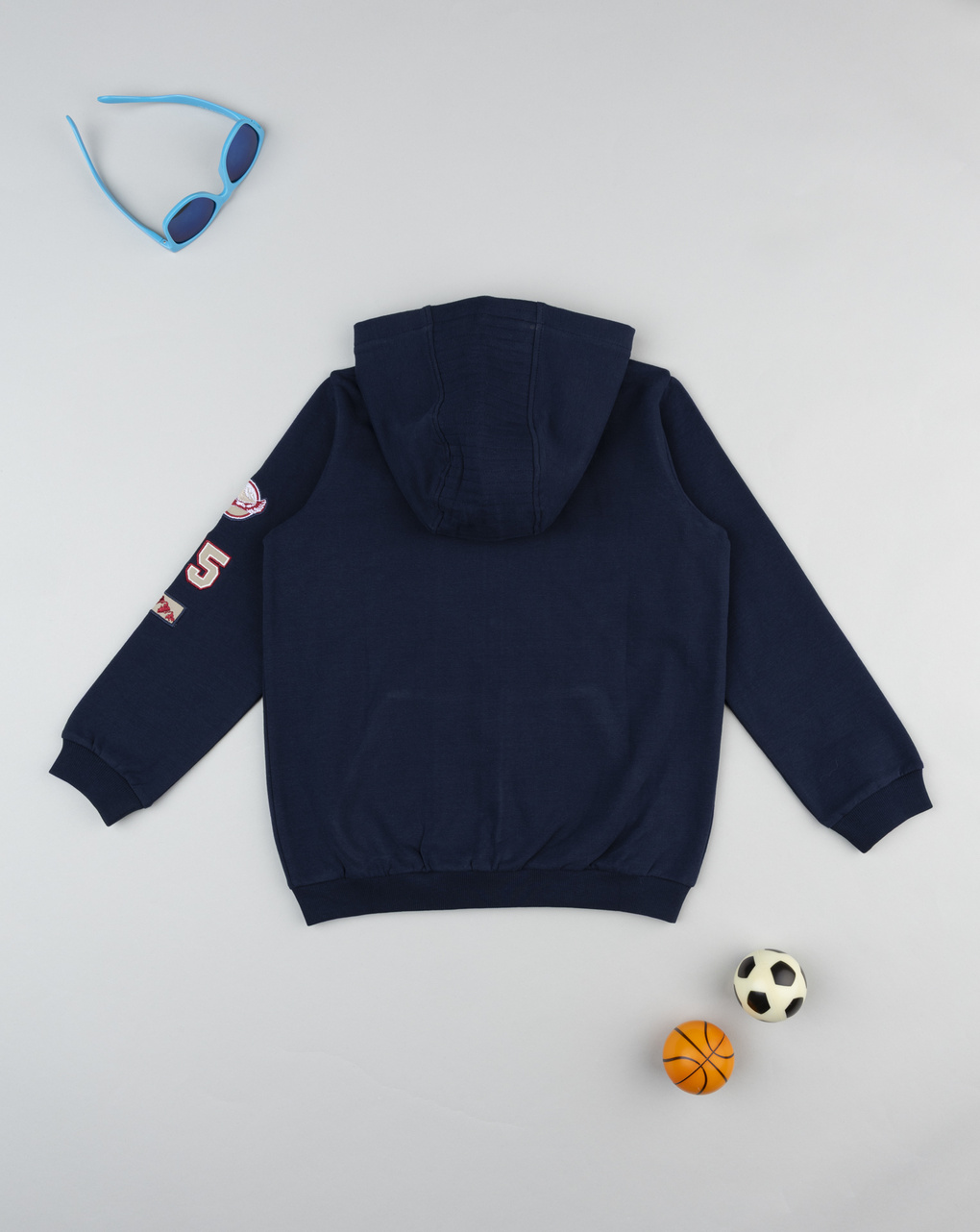 Felpa bambino blu con patch