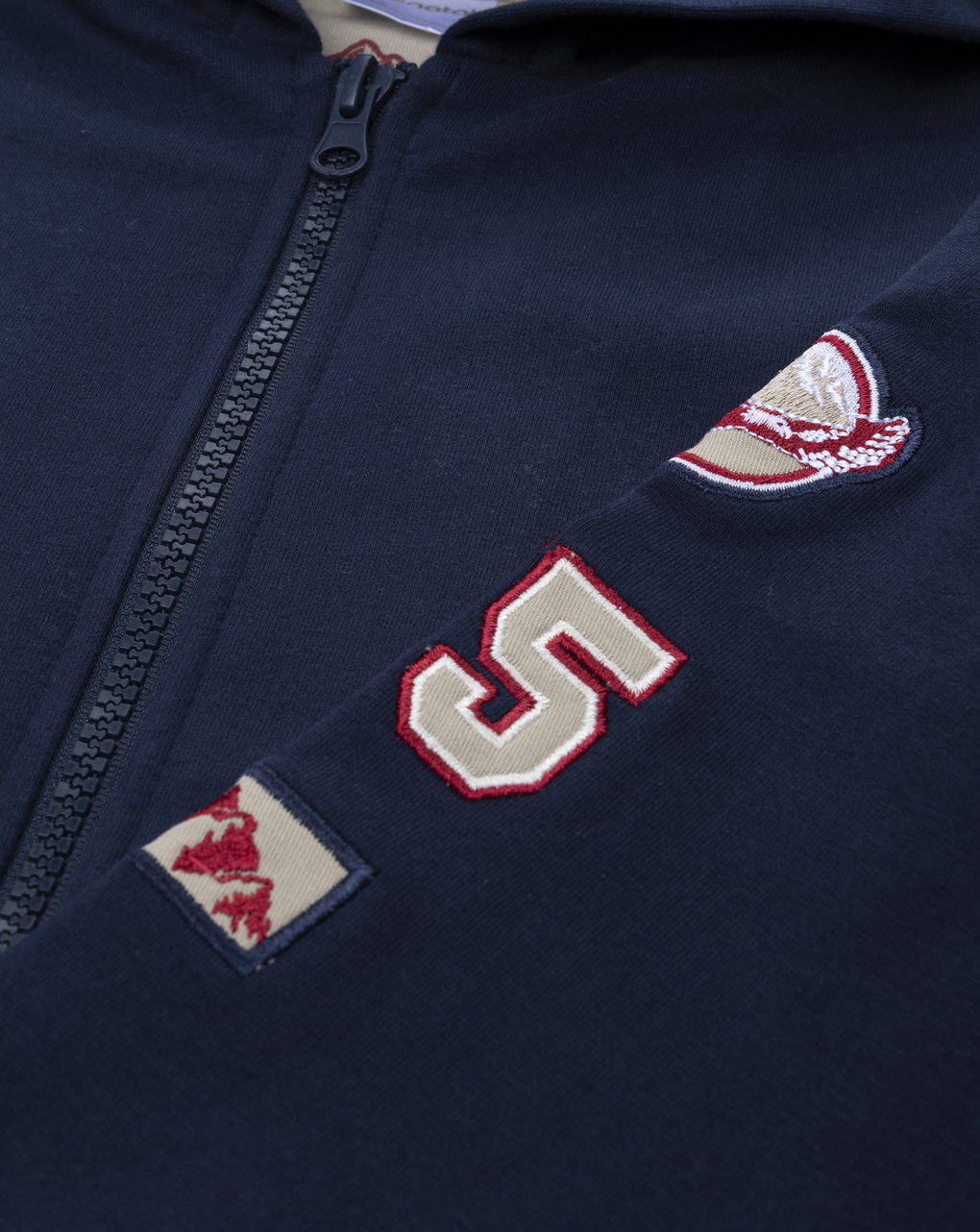 Felpa bambino blu con patch