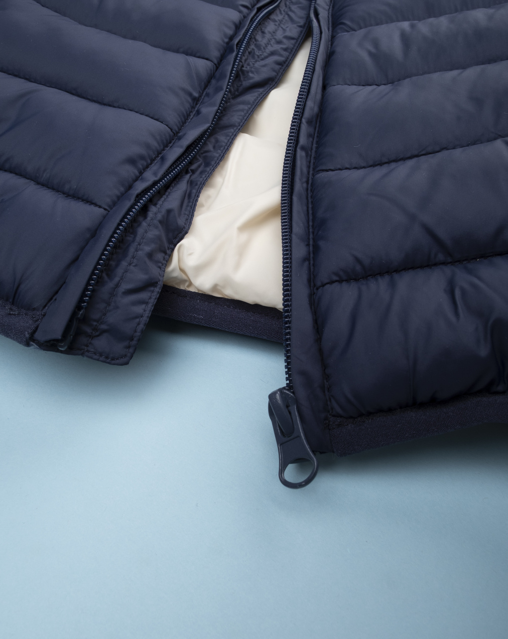 Giubbino bimbo blu materiale riciclato