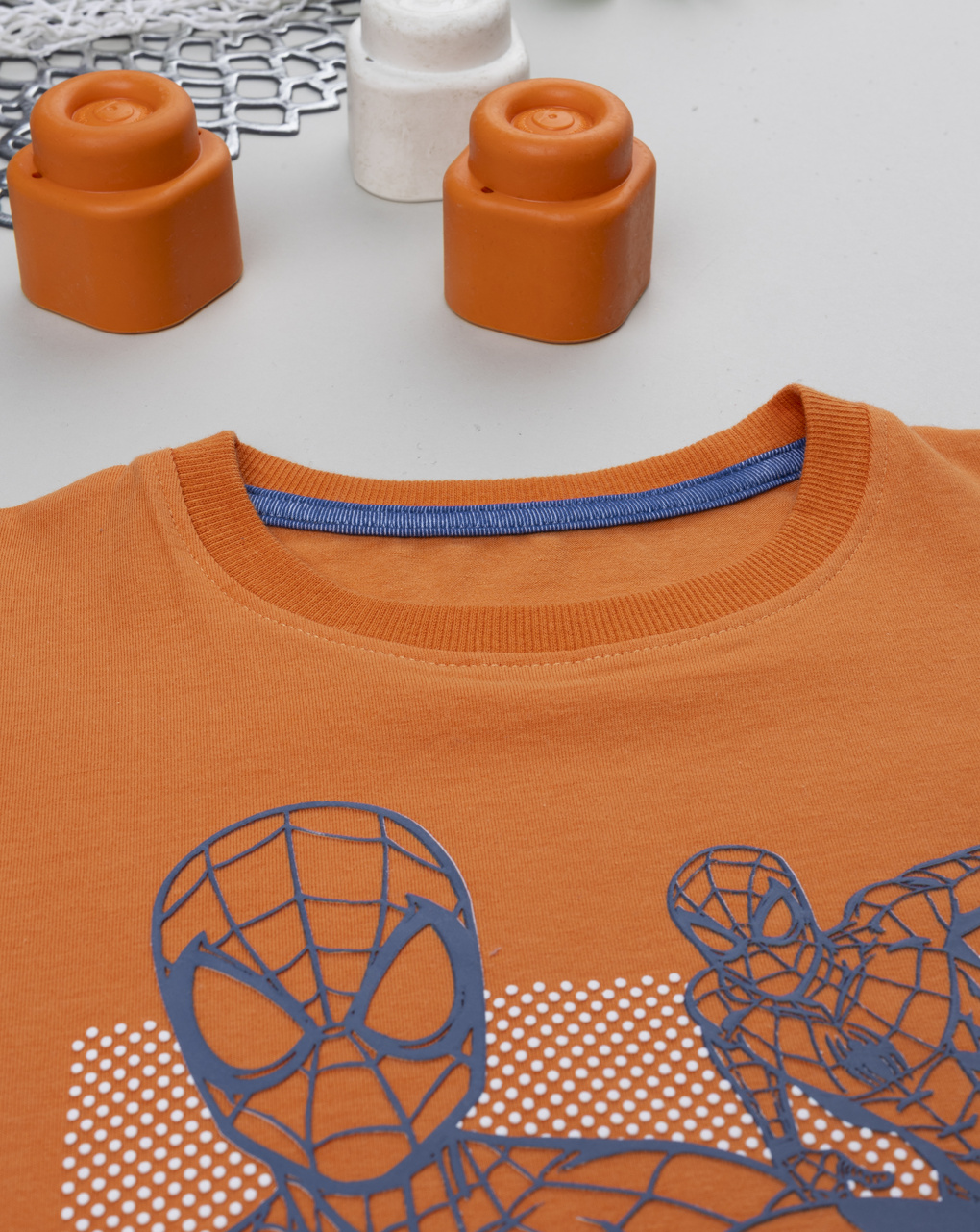 T-shirt bambino spiderman arancione