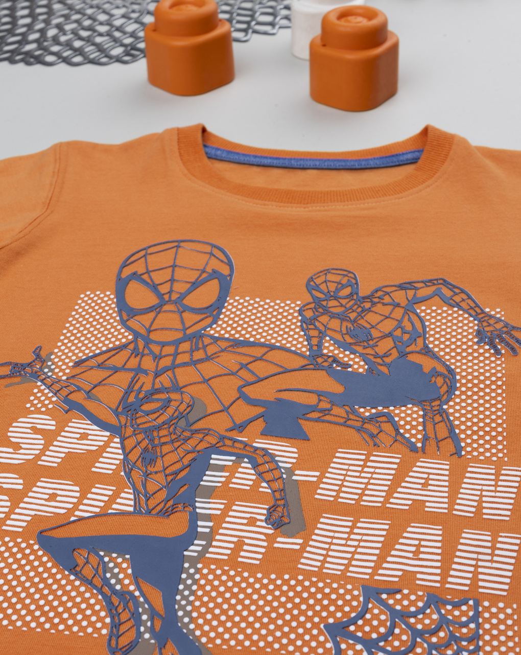 T-shirt bambino spiderman arancione