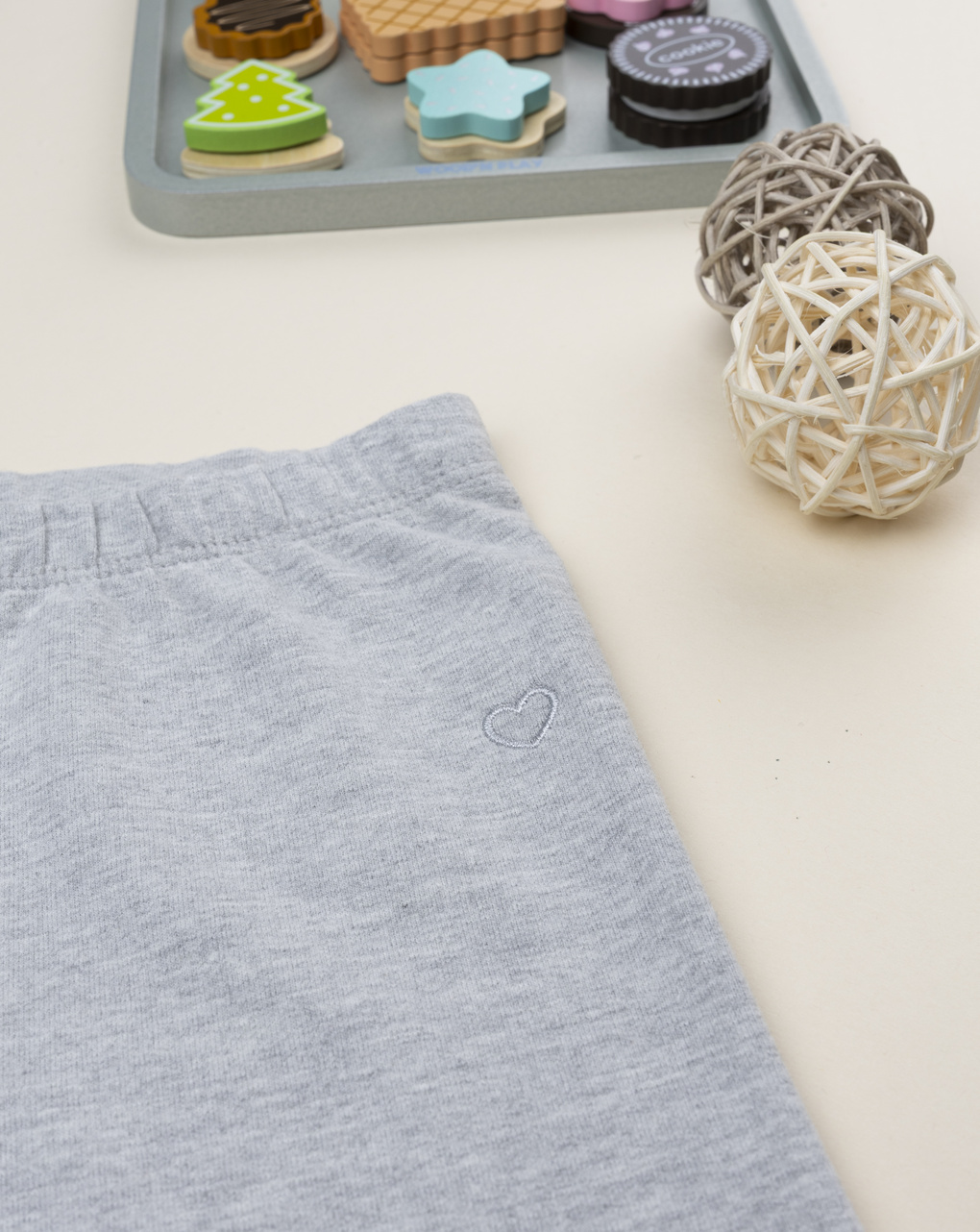 Legging bimba grigio chiaro