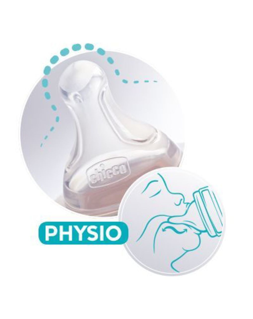Tettarella physio - silicone 2m+ flusso medio 2pz - chicco