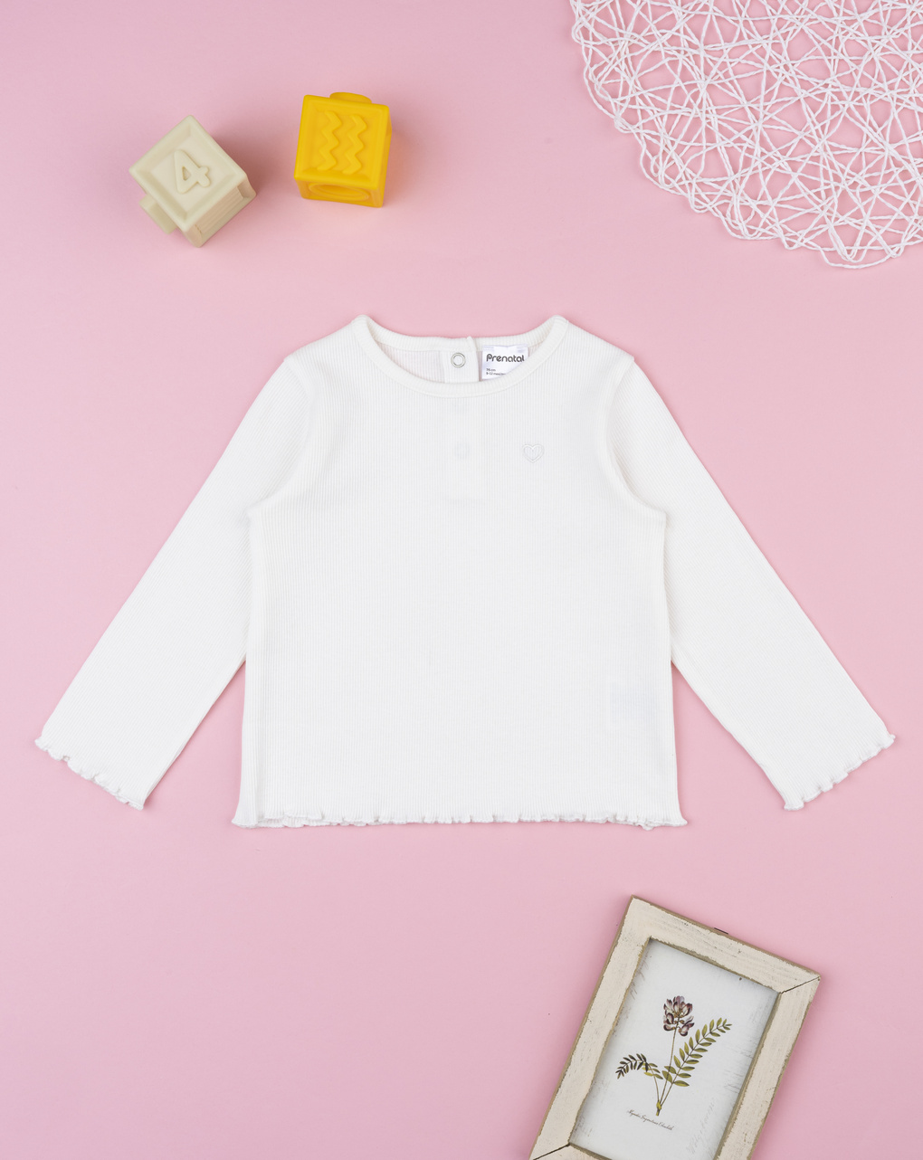 T-shirt costina bimba bianca