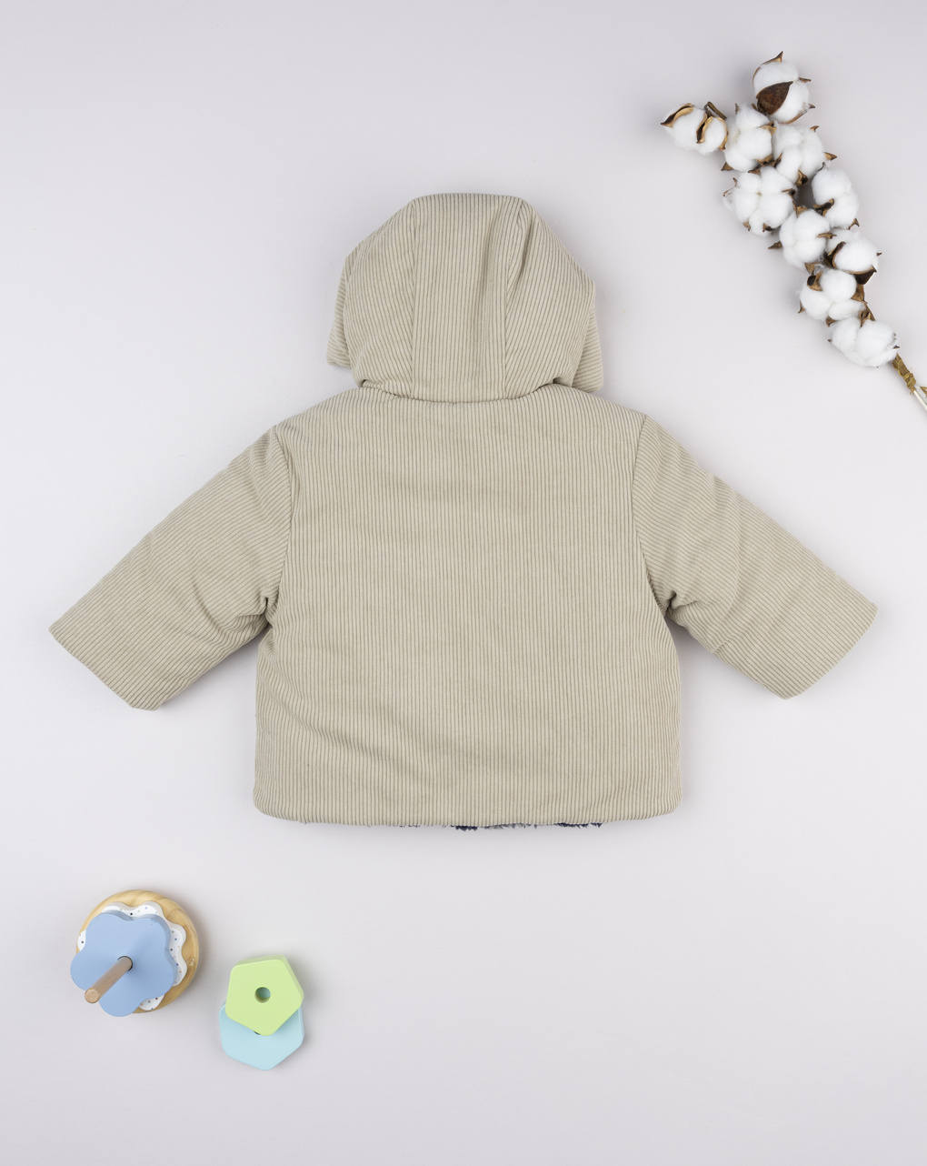 Giacca reversibile bimbo beige