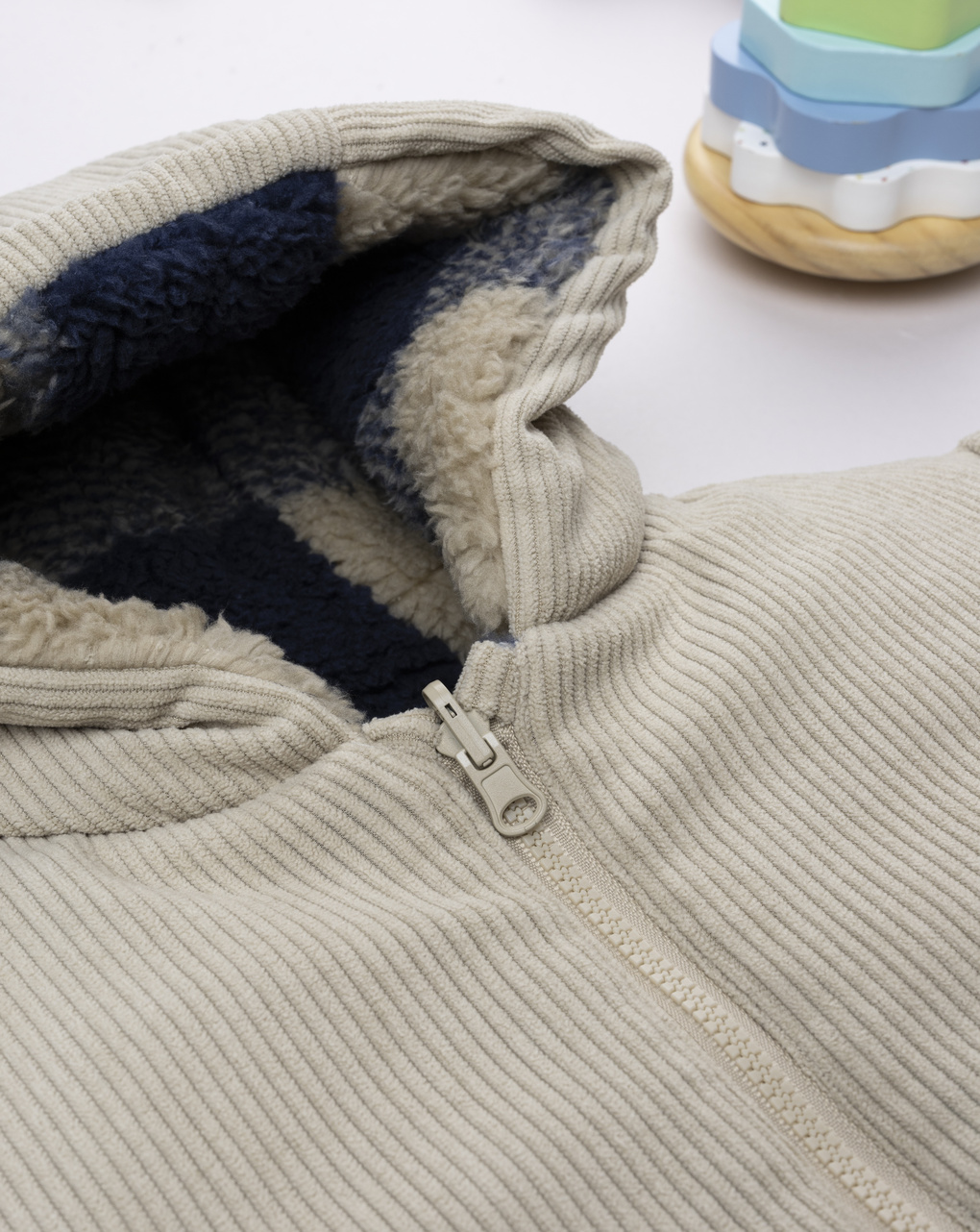 Giacca reversibile bimbo beige