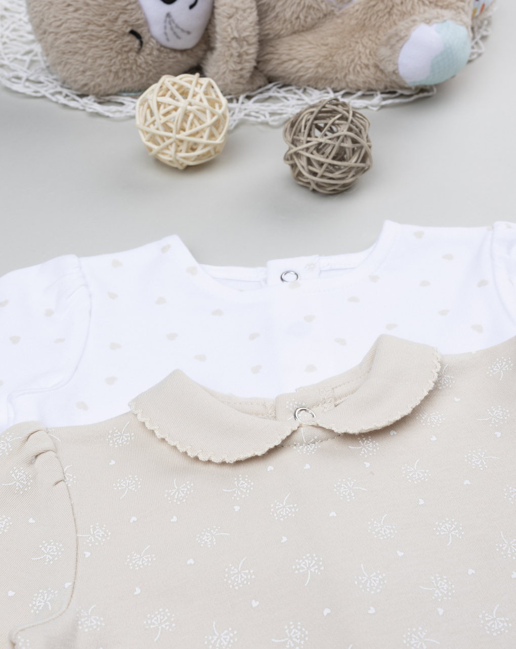 Pack 2 tutine neonata interlock allover