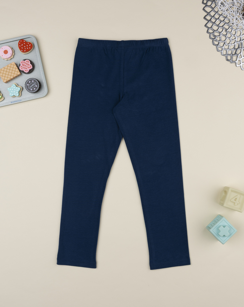 Legging bimba blu fiori