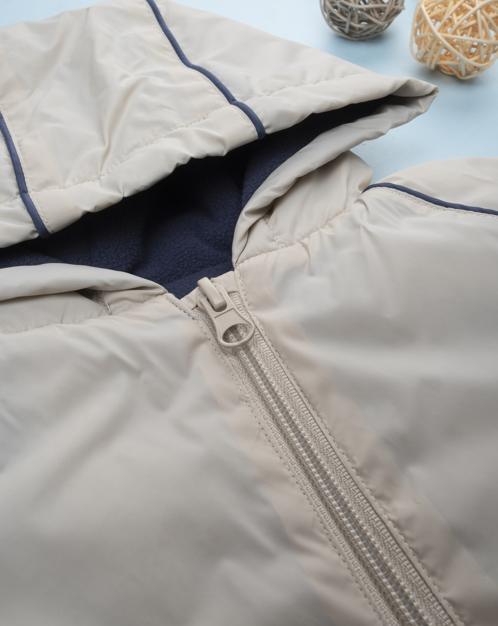 Giubbino bimbo beige materiale riciclato
