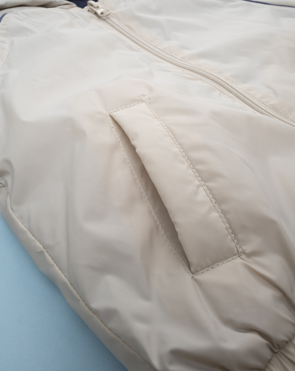 Giubbino bimbo beige materiale riciclato