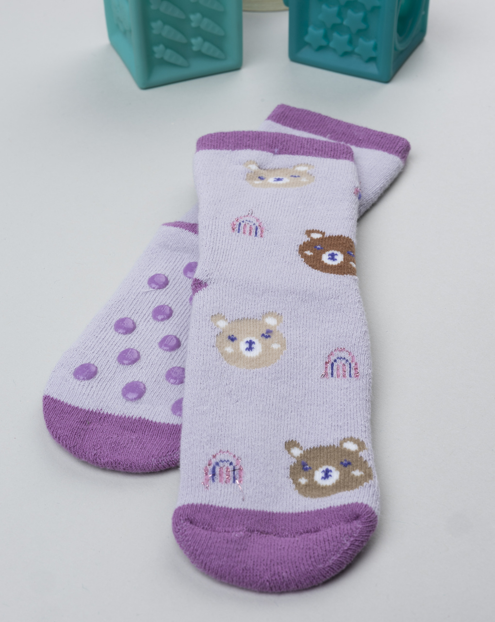 Antiscivolo bimba grigio orsetti