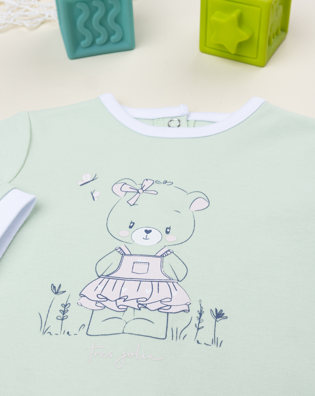 Tutina neonata verde orsetto