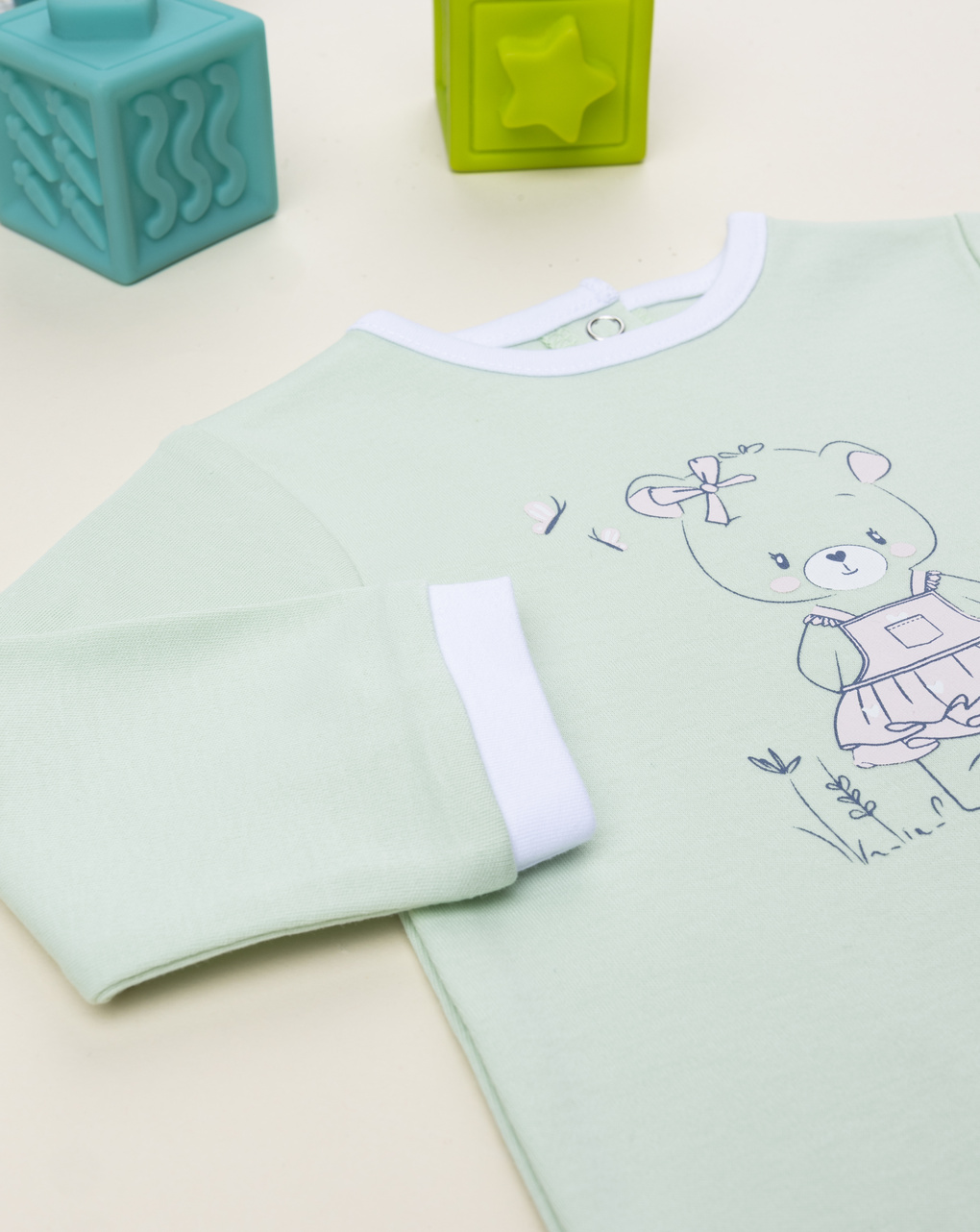 Tutina neonata verde orsetto