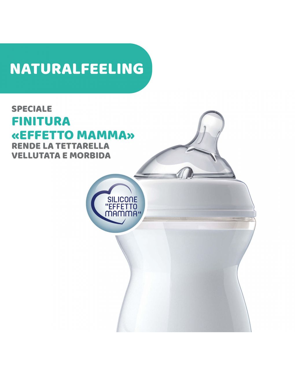 Biberon naturalfeeling neutro 2m+ - 250 ml - flusso medio - chicco