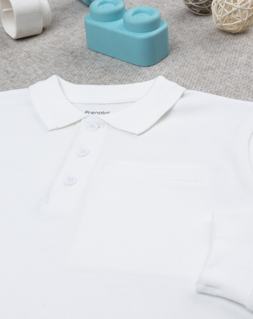 Polo bambino bianca maniche lunghe