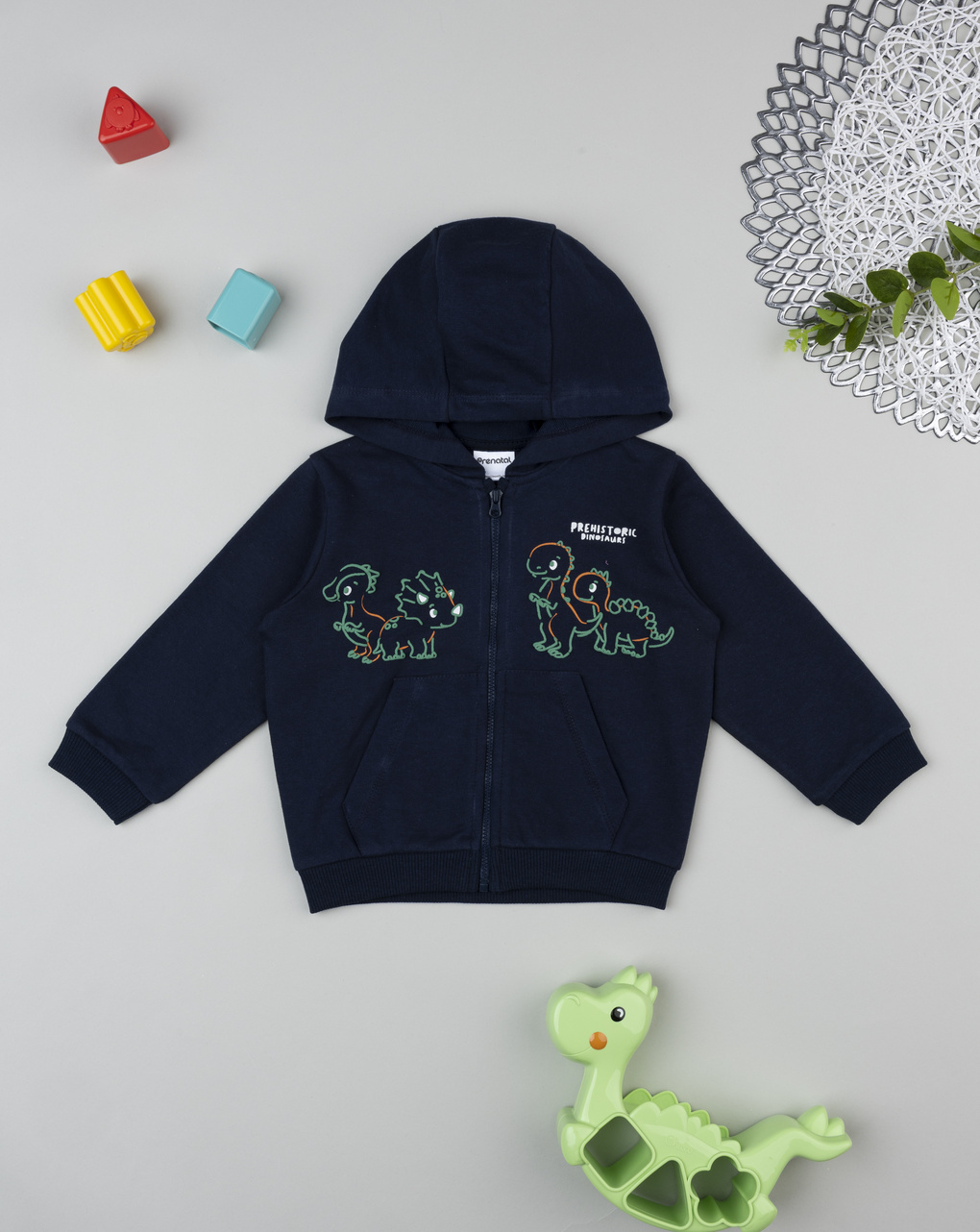 Felpa garzata bimbo blu notte