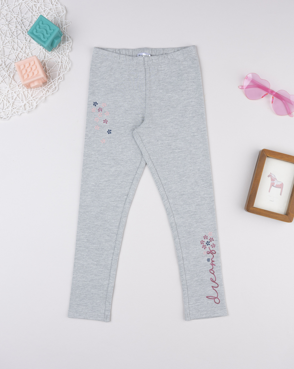 Legging bimba grigio