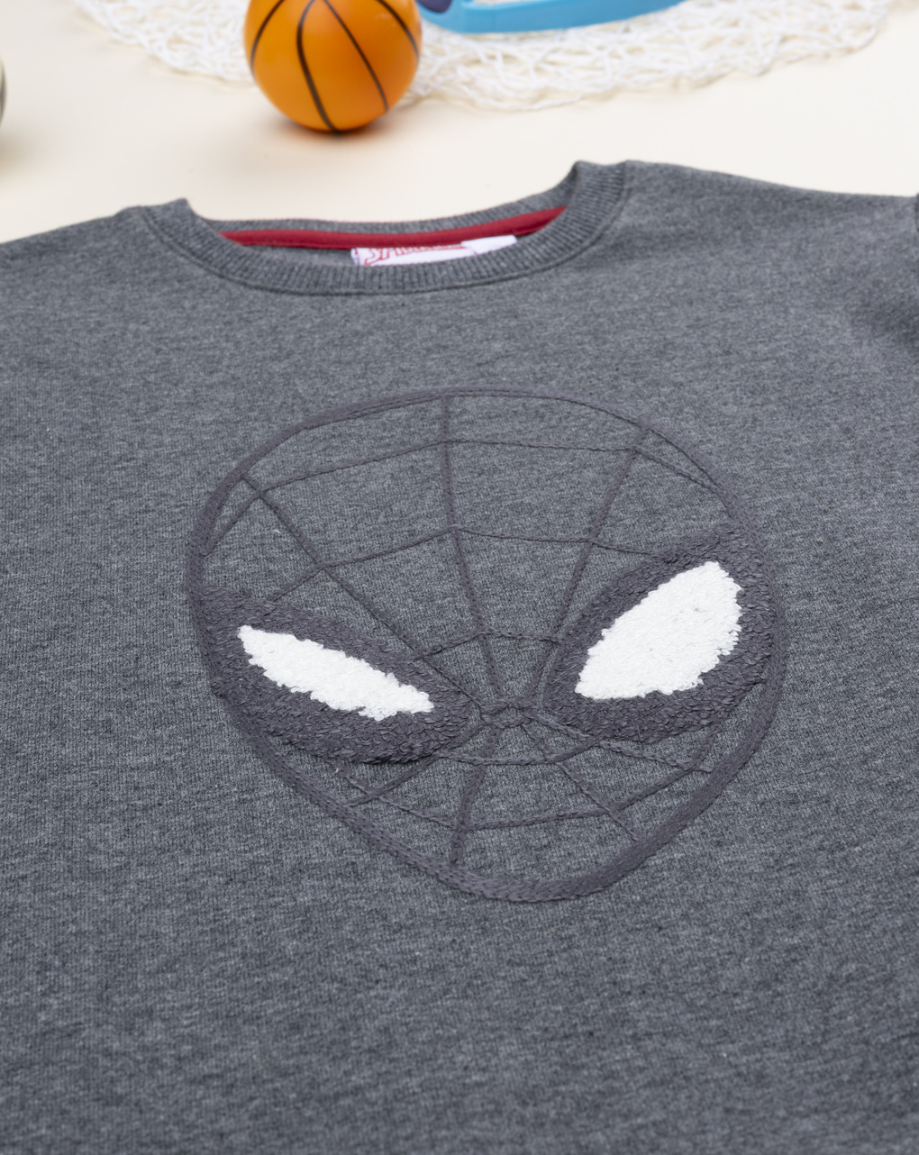 Felpa bimbo grigia spiderman