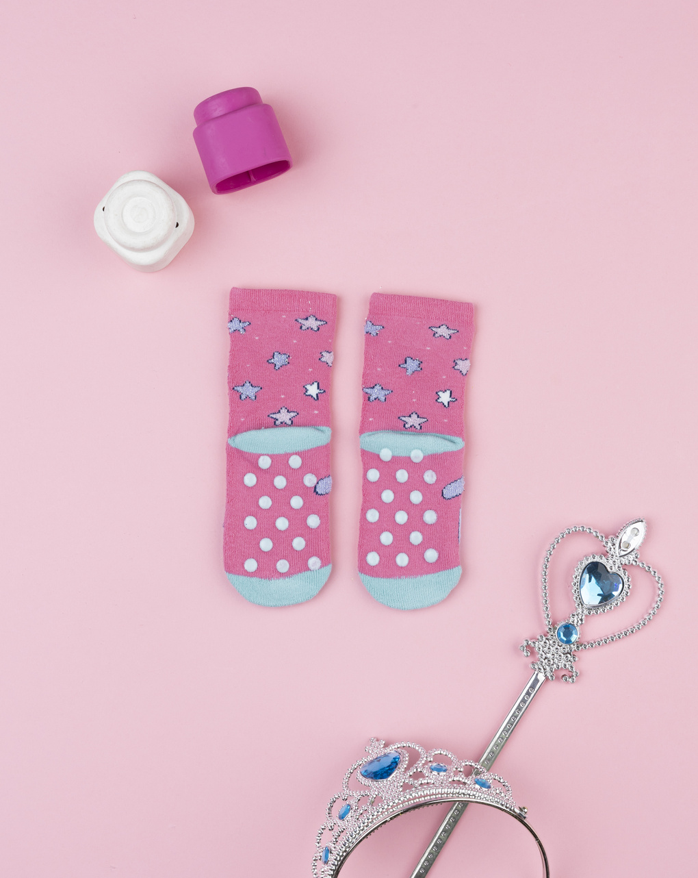 Antiscivolo bimba fucsia unicorno